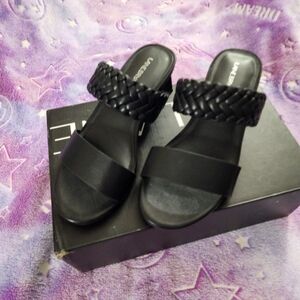 Lane Bryant Black Minimalist Sandals